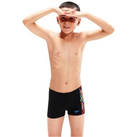Resim SPEEDO ERKEK ÇOCUK ŞORT MAYO DIGI ALOV PNL ASHT JM BLACK/RED 8-00316014736 Siyah 