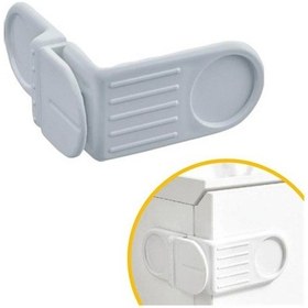 Resim BUFFER® Bebek Çocuk Güvenlik Çekmece ve Dolap İçin Kendiliğinde Yapışkanlı Vidasız Köşe Kapak Kilidi Çok Renkli 