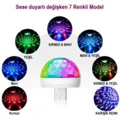Resim TTT Usb Girişli Sese Duyarlı Disko Topu 