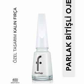 Resim Flormar Nail Enamel Yoğun Pigmentli Oje 400 Bright White 