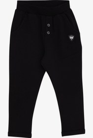 Resim Breeze Erkek Bebek Eşofman Altı Armalı Basic 9 Ay-3 Yaş, Siyah 