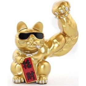 Resim Polyester Şanslı Kedi Figürü Dekoratif Bertek Dijital Hediyelik 