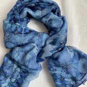 Resim Kadınlar İçin Şık Çiçek Desenli Polyester Şal - Olgun Tarz, El Yıkama, Esnek Olmayan, Dekoratif Şeffaf Şal - Asya Koleksiyonu 