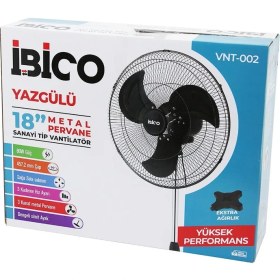 Resim K-yonlineticaret 18 Inç 45.7cm Sanayi Tipi Ayaklı Vantilatör 3 Kademe Hız - 3 Metal Kanat 80W 140CM Yükseklik VNT-002 