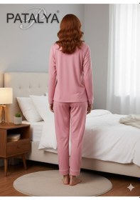 Resim Pierre Cardin Patalya Pudra Penye Kadın Pijama Takımı 220 Pudra 
