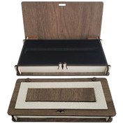 Resim Deri Ahşap Süngerli Kalem Kutusu 