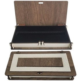 Resim Deri Ahşap Süngerli Kalem Kutusu 