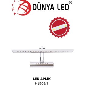 Resim 5W Krom LED Aplik Beyaz Işık Banyo, Tablo, Yatak Başı Aydınlatması 