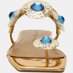 Resim Katy Perry The Camie Stone Kadın Altın Taşlı Sandalet Altın 