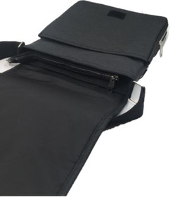 Resim bizoon Unisex Siyah Postacı Çanta 25x25 