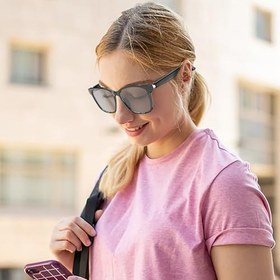 Resim Akıllı Gözlükler - Çevirmen Akıllı Gözlük Müzik Gözlükleri | Müzik Çalma Gerçek Zamanlı Tercüme Elektroniği Çalışma, Seyahat, Toplantı, Balıkçılık için 144 Dili Destekler 