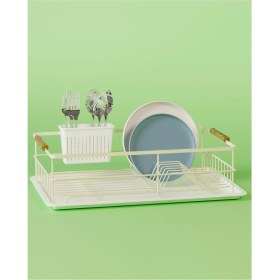 Resim Bulaşıklık Tabaklık Tezgah Üstü Bulaşıklık Bulaşıklık Sepeti Bulaşık Kurutmalık Paslanmaz Bej 