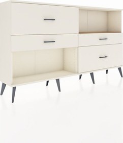 Resim Arges Konsol Tek Raflı 4 Çekmeceli 176x30x99 Aytaşı-çam/aytaşı Atlas Çam/aytası - Aytası 