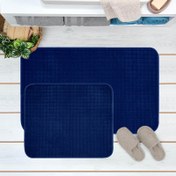 Resim Nuvomon Klasik 2'li Banyo Paspası - Lacivert - 50x60 cm + 50x80 cm 