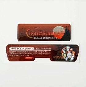 Resim POPKONSOL Nintendo Gameboy Advance Arka Yapıştırma Castlevania Gba Back Tag Sticker Model 12 