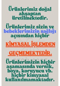 Resim %100 Keçi Kılı Bebek Saç Fırçası ve Bebek Şimşir Tarak 2'li Set + Bez Kese Hediyeli 