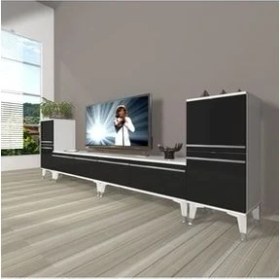 Resim Decoraktiv Eko 9220T Mdf Silver Tv Ünitesi Tv Sehpası - Beyaz - Siyah 