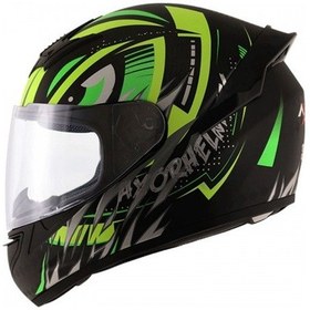 Resim Axor Rage Trogon-E CE2205 DOT FMVSS218 Motosiklet Kaskı Siyah - Yeşil - Sarı 