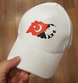 Resim Türkiye Atatürk Sembollü Türkiye Yazılı Çocuk 6-12 Yaş Kep Şapka 