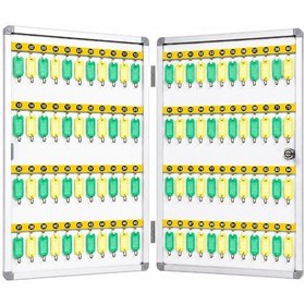 Resim 96'lı İthal Alüminyum Anahtar Dolabı 40x63x5,5 Cm Gri 