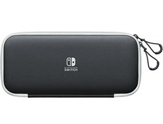 Resim Switch Taşıma Kılıfı Ve Ekran Koruyucu Siyah Beyaz Nintendo