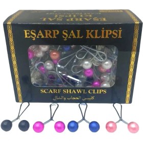 Resim Go İthalat Renkli 100 Parça Eşarp Başörtü - Şal Klipsi (3791) 