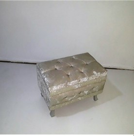 Resim Ankara Mobilya Kapitone Kadife Çeyiz Sandığı 2'li Krem 