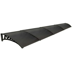 Resim SUNDURMAGROSS Pratik Sundurma Kapı Pencere Üstü 100x480 cm Siyah 6 mm Levhalı 