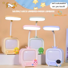 Resim BLA GROUP Televizyon Şarjlı Çocuk Masa Lambası RGB Kalemlik 