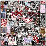 Resim 100 adet Y2K Estetik Sticker - Yeniden Kullanılabilir PVC Vinil Çıkartmalar Retro 2000'ler Pop Kültürü İkonları (Noah, Lil Peep, Taylor) için Bagaj, Gitar, Kaykay, Araba, Laptop - Canlı Karışık Renkler, Dayanıklı ve Yüksek Kaliteli Yapıştırıcı, Bagaj için Stickerlar, Kaykay Aksesuarları, Nostaljik Dekor, Uzun Ömürlü Yapıştırıcı, Yapıştırıcı Sanat, Yaratıcı Dekoratörler 