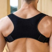 Resim 1 adet Yetişkin Görünmez Sırt Desteği - Spor ve Günlük Giyim için Nefes Alabilir, Ayarlanabilir Siyah Sırt Koruyucu, Spor Tıp | Destekleyici Sırt Desteği | Ayarlanabilir Kayış 