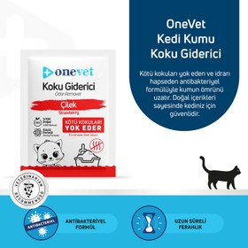 Resim OneVet Kedi Koku Giderici Çilek Kokulu 25 Gr. 15 Adet - 15 X 25 Gr 