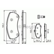 Resim BOSCH 986494302 Fren Balatası Ön X204 Glk Serisi Glk220 Glk250 Glk280 Glk300 Glk320 Glk3 