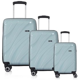 Resim Ççs 5223 Polipropilen 3 Lü Valiz Seti-mavi Mavi 