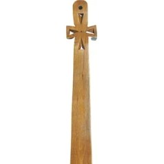 Resim Rozass Home Istavroz Model - Ahşap El Oyması Ayakkabı Çekeceği // 70-75 cm 