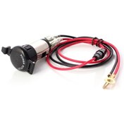 Resim Evrensel 12v-24v 120w Su Geçirmez Araba Dişi Ette Güç Priz Adaptör Fişi, Kapanış Kapaklı, Araba İçin Kablo Bağlantı Kiti Siyah 