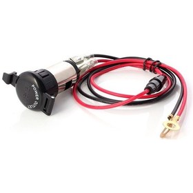 Resim Evrensel 12v-24v 120w Su Geçirmez Araba Dişi Ette Güç Priz Adaptör Fişi, Kapanış Kapaklı, Araba İçin Kablo Bağlantı Kiti Siyah 