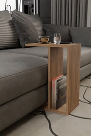 Resim alpaevmobilya C Tasarım Koltuk Yanı Sehpa, Kitaplıklı, Modern Laptop & Kahve Sehpası, Orta Sehpa, Yan Sehpa 