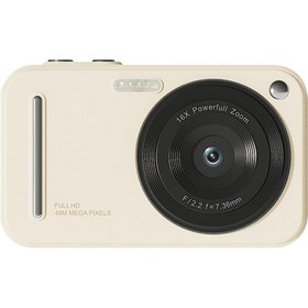 Resim Wezone Dijital Fotoğraf Makinesi 48mp 1080p - 2.4" Ips Ekran, Otomatik Odak, 16x Zoom, Güneş Işığı, Güzellik Filtresi, Dahili Pil Bej 