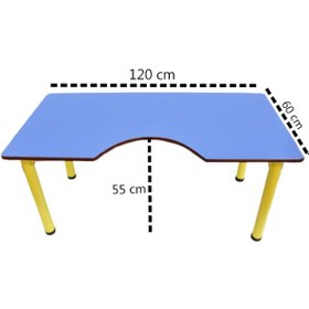 Resim Bireysel Kreş - Anaokulu Etkinlik Masası Çocuk Çalışma Masası (Mavi) 