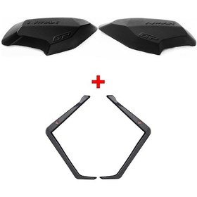 Resim GP Kompozit Yamaha NMAX 125-155 2015-2020 Uyumlu Bacak ve Grenaj Koruma Seti Siyah 