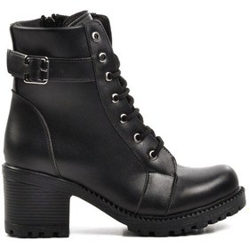 Resim Siyah Poliüretan Kadın Bot 195-01 Z Siyah 