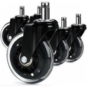 Resim Flybuy 5'li Ofis Koltuğu Tekerlek Seti - 360 Dönme - Yedek Tekerlekler - 75mm, 10x22mm - Ofis/ev Kullanımı - 