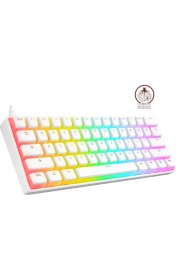 Resim Rampage KB-R135 Parvus Red Switch Type-c Bağlantılı RGB Puding Tuşlu Oyuncu Klavyesi 