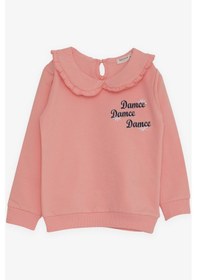 Resim Breeze Kız Çocuk Sweatshirt Bebe Yaka 1.5-5 Yaş, Somon 