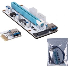 Resim Starseven S-Link SL-EX10 1x To 16X Sata 6 Pin Bitcoin Riser Ekran Kartı Yük. 