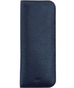 Resim Leather Paper Lacivert Deri Gözlük Kılıfı 