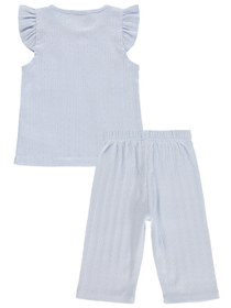 Resim Civil Girls Kaprili 2-5 Yaş Pijama Takımı - Mavi - Açık Mavi / 5-6 Yaş 