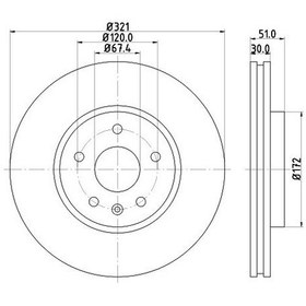 Resim MGA 50464 FREN DİSKİ ÖN 17 INSIGNIA 1.4 1.6 1.8 2.0 CDTI 08-11 