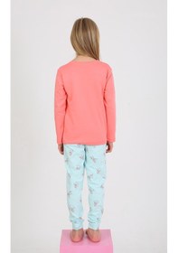 Resim Kız Çocuk Uzun Kollu %100 Pamuklu Pijama Takımı Happy Princess Nar Nar 